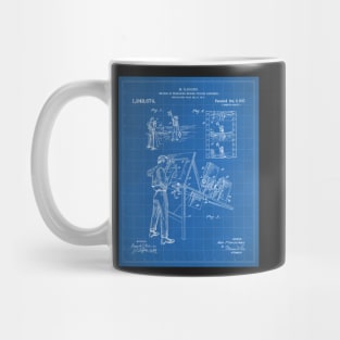 Animation Patent - Cartoonist Home Theater Art - Blueprint Mug